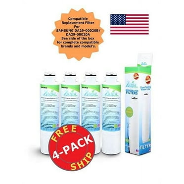 ZUMA Brand , Water and Ice Filter , Model # OPFS3-RF300 , Compatible with RFG296HD - 4 Pack - Made in U.S.A.