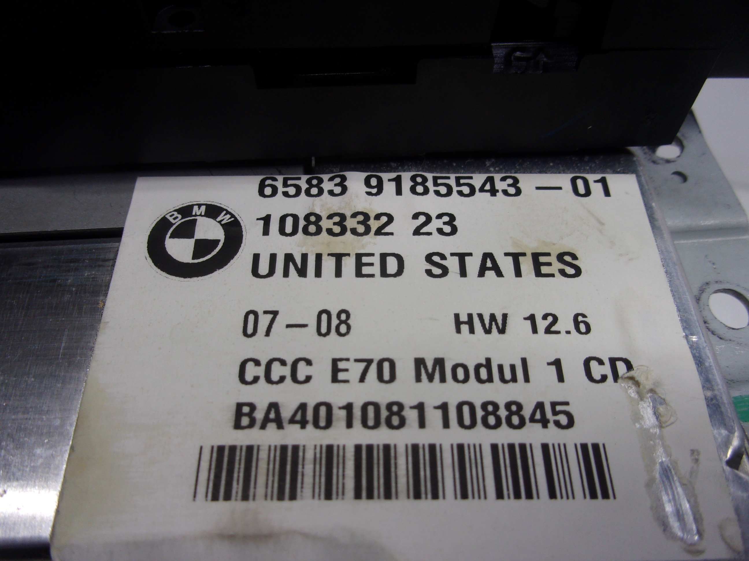 Pre-Owned 2007-2010 BMW X5 Radio Receiver CD Player ID 65839185543 
