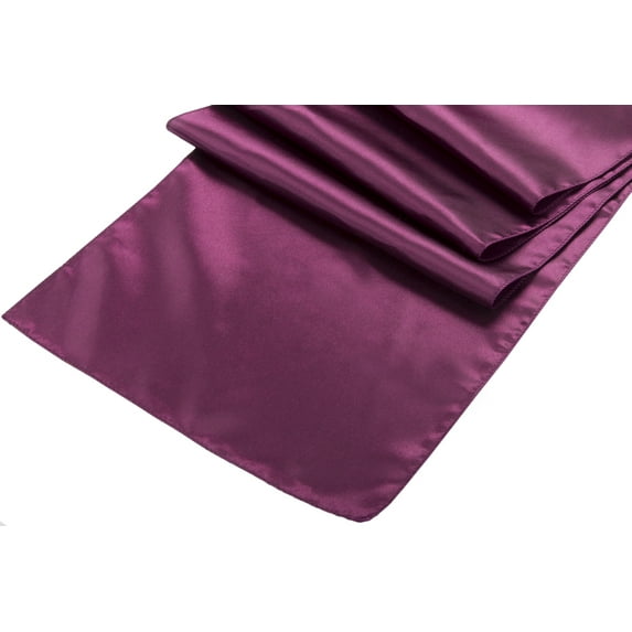 50 Pieces, Satin Table Runner Approx. 14"x108" - Sangria
