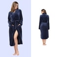 thumbnail image 3 of Gifts for Mom Cotton Robes for Women Fluffy Women's Nightgowns & Sleepshirts Oversize Cute Women's Sleepwear House Womens Robe Navy, 3 of 3