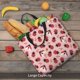 thumbnail image 5 of Disketp Cute Ladybugs 1 Bolsa Tote de Lona para Mujer, Bolso de Hombro y Cruzado con Cierre de Cremallera, 5 of 7