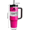 thumbnail image 4 of 40oz Stainless Steel Cup Double Insulated Automobile Cup With Handle Bingba Beer Cup 40oz Glass Mug Set with (AA-Pink, One Size), 4 of 8