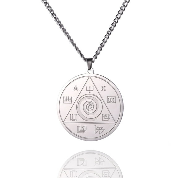 TEAMER Steel Powerful Pendant of Abraxas Necklace Money Protection Talisman Spiritual Amulet