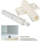 thumbnail image 4 of Amortiguador de puerta blanco suave de 2 piezas para gabinete de cocina, puerta de gabinete, cajón, topes más ajustados con tornillos., 4 of 4
