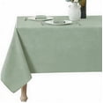 thumbnail image 1 of Mantel Rectangular Impermeable de Lino Texturizado en Verde Salvia (52x70 Pulgadas) Resistente a Manchas y Arrugas Ideal para Comedor Fiestas y Camping, 1 of 5
