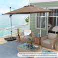 thumbnail image 4 of Costway Parasol de Patio Extérieur de 11 Pi, Parasol Déporté Rond avec Rotation à 360° Brun, 4 of 10