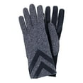 thumbnail image 2 of Isotoner Women' SmartDri Smartouch 3 Button Length Spandex Chevron Gloves - A30660 (Black Heather, L/XL), 2 of 4