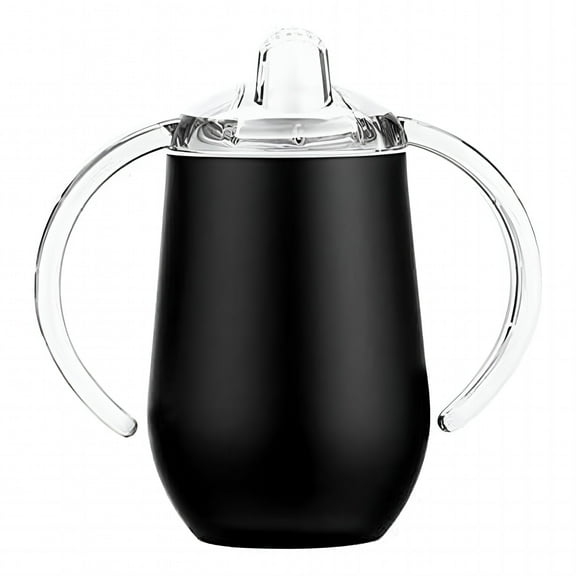 ACDANC Stainless Steel Straw Sippy Cup with Handles & Silicone Lids, 10 oz BPA Free Double Wall Vacuum Insulated Sippy Cup Mug Tumbler Toddler Straw Cups for Boys and Girls Non-Spill Sippy Cups