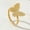Stereo Frosted Butterfly, variant on Womens Adjustable Open End Ring Stainless Steel Flower Butterfly Ginkgo Jewelry Fashion Flexible Electroplated