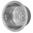 thumbnail image 1 of Stainless Steel Small Kitchen Sinks for RV Outdoor Use Round Shape 11 Inch Silver Drainage 1Pcs, 1 of 5