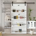 thumbnail image 4 of 42'' x 84'' Wood and Primed Bookshelf Barn Door with Mounting Hardware Kit(Soft Close Inclued), 4 of 8