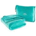thumbnail image 4 of BlueHills Premium Soft Travel Blanket Pillow Airplane Throw 2-Pack -Teal Green, 4 of 14