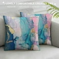 thumbnail image 3 of PHYHOO  Pink Blue Golden Throw Pillow Covers ,Colorful Marble Pillow Covers for Youth,Glitter Marbling Texture Cushion Covers,Watercolor Accent Pillow Cases Home Room Decor, 3 of 5