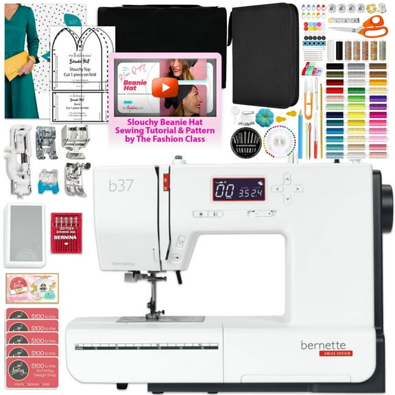 Bernette B37 Sewing Machine Bundle with 250  Accessories