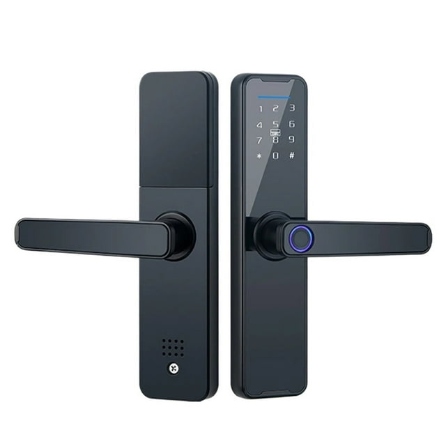 Electronic Digital Smart Door Lock Biometric Fingerprint Password Remote Unlocking Keyless Office Apartment Door Lock ,Easy Installation
