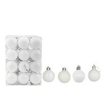 Clearance! CICRKHB Christmas Ornaments, 24Pcs Christmas Balls Ornaments Party Xmas Tree Decorations Hanging Ornament, Christmas Decorations Clearance White