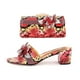 thumbnail image 5 of Nuevo conjunto de zapatillas africanas con estampado de flores para mujer, diseño italiano, talla grande 44, y bolsos a juego, 5 of 5