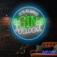 thumbnail image 4 of Handmadetneonsign It’s Always Gin O’clock Neon Sign, Cocktail Led Sign, Bar Wall Decor, Pub Wall Art 92563, 4 of 5