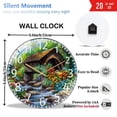 thumbnail image 3 of Round Decorative Clock: Covered Bridge Stream Glass Wall Clock,Creek  Country Decor Wall Clock  for Homes, Bars, Offices, Man Caves, Garages, And Living Rooms .Also Makes A Great Gift. Style 12×12inc, 3 of 8