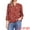 Dark Orange, variant on DARING DIVA Women's Floral 3/4 Sleeve Smocked Front V Neck Blouses XL Dark Orange