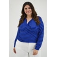 thumbnail image 2 of Blusa cruzada Roman Fashion /Tallas Extras, 1835 (Azul rey) azul 36, 2 of 6