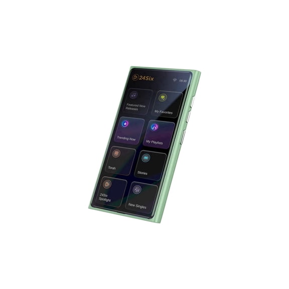24Six Solo4 128GB Kosher MP3 Player with Jewish Music, Children's Stories and Torah Shiurim (Green)
