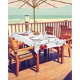 thumbnail image 2 of Boanket Outdoor Tablecloth with Umbrella Hole for Patio/Picnic/Party/Camping, Red Floral Spring Waterproof Table Cloth Rectangle Table Cover Washable, Summer Botanical Pastoral Elegant (52"x 70"), 2 of 7