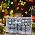thumbnail image 4 of yotijay 100 Pcs Christmas Baubles Ornament Hanging Balls Baubles Unbreakable for Outdoor Argent, 4 of 8