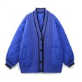thumbnail image 2 of Jinhomg Women's Knit Sweater Jacket Lightweight Comfy Button Down V-Neck Coat Fall Winter Thermal Long Sleeve Outerwear with Pockets Prime Day 2024 Blue M, 2 of 9