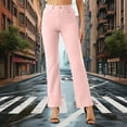 thumbnail image 6 of Arlun Women Bootcut Dress Pants Stretchy High Waist Work Pant Straight Leg Slim Fitted Pull on Office Slacks 2025 Fashion Solid Color Business Casual Office Trousers Pink XXL, 6 of 8