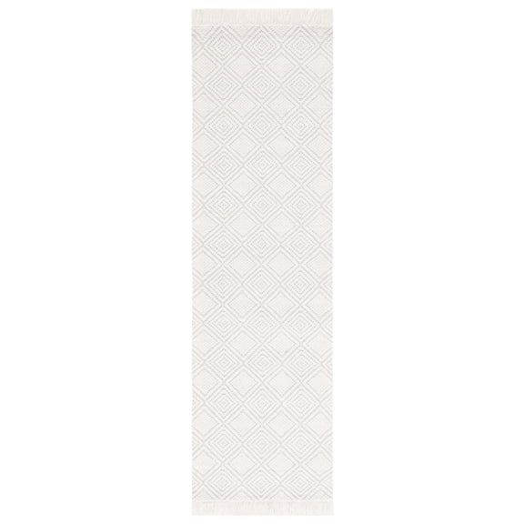 SAFAVIEH Marbella Johan Diamond Runner Rug, Ivory, 2'3" x 8'