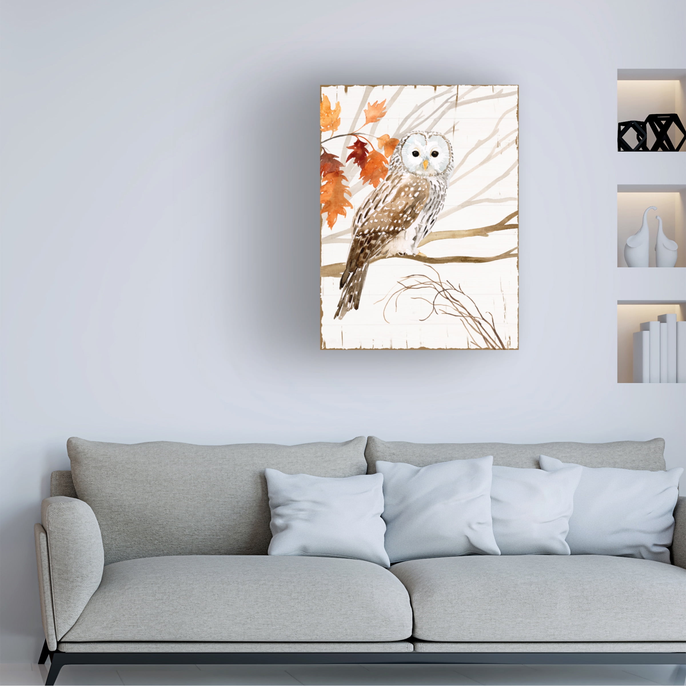 Victoria Borges 'Harvest Owl I' Canvas Art