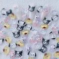 thumbnail image 4 of 20 piezas de manicura de Hello Kitty, Charms de Sanrio, Cinnamoroll, Melody Kuromi, Kawaii, dibujos animados, Anime, 2023, 4 of 5