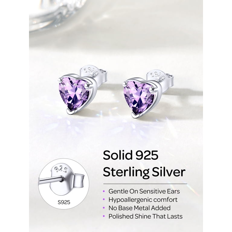 ChicSilver 925 Sterling Silver Birthstone Stud Earrings photo 6