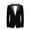 BLACK, variant on Men's 2-Piece Velvet Birdseye Lapel Slim-Fit Tuxedo With Performance Stretch Pants & Bow Tie
