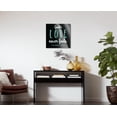 thumbnail image 4 of His Love Never Fails Black Mint 24 x 24 Glass Wall Hanging Sign, 4 of 4