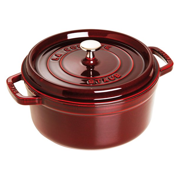 Staub Cast Iron 4qt Round Cocotte Grenadine
