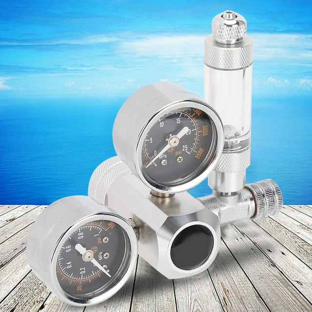 CO2 Aquarium Regulator with Dual Gauge Display, Bubble Counter and Check Valve for Perfect Growing Conditions