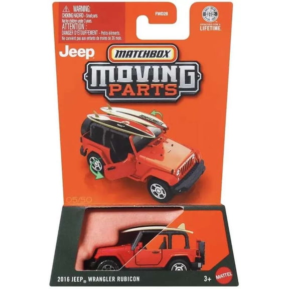 Matchbox Moving Parts 2016 Jeep Wrangler Rubicon Diecast Vehicle