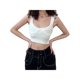 thumbnail image 2 of VISgogo - Camiseta sin mangas para mujer, color sólido, sin mangas, con cuello en U, de punto, ajustada, para verano VISgogo  moda, 2 of 6