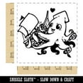 thumbnail image 2 of Adorable Sweet Kraken Squid Sea Monster Hug Ship Square Rubber Stamp Stamping Scrapbooking Crafting - Large 2.75in, 2 of 7