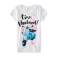 thumbnail image 1 of Camiseta gráfica Aeropostale Girls Ciao Weekend, blanca, L (12), 1 of 1