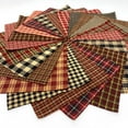 thumbnail image 2 of 40+ Farmhouse Red & Black Homespun 5"x5" Pre-Cut Quilt Squares Charm Pack by JCS Fabric, 2 of 6
