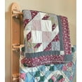 thumbnail image 3 of Wall Quilt Rack, Display, Storage, Organizer with 4 Hinged, Fully Movable Arms. Natural Oak., 3 of 5