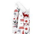 thumbnail image 4 of FOCUSNORM Robe de Noël Juniors pour Femmes Manches Longues en Peluche Col en V Dessin Animé Fête Midi, 4 of 8