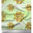 thumbnail image 1 of Soimoi Moss Georgette Fabric Mandala Kaleidoscope Printed Fabric 1 Yard 42 Inch Wide, 1 of 1