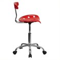 thumbnail image 2 of Scranton & Co Chaise de Bureau Tâche Informatique en Rouge, 2 of 2