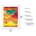 thumbnail image 2 of The French Air Line - London to Hong Kong - Dewoitine D.338 - Vintage Airline Travel Poster by N. Gérale c.1940 - Bamboo Fine Art 290gsm Paper Print (Unframed) 24x32in, 2 of 4