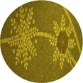 thumbnail image 1 of Ahgly Company Machine Washable Indoor Round Transitional Dark Bronze Brown Area Rugs, 4' Round, 1 of 7