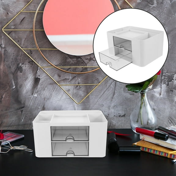 GOOHOCHY White Office Desk Drawer Organizers Compartment Storage Cabinet Organizers for Home and Office